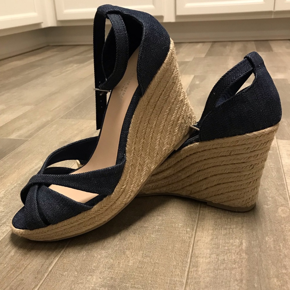 Denim Wedge Heels